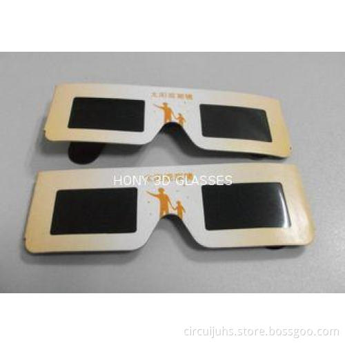 Eco-friendly solar eclipse eyewear glasses for watching ecl
